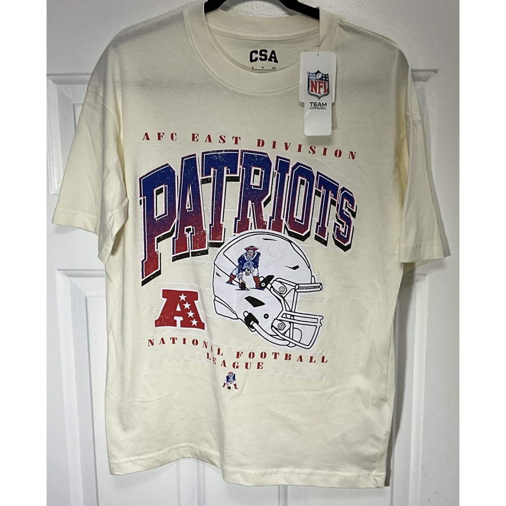 NFL New England Patriots Antique White Shirt Mens Small Colosseum Athletics